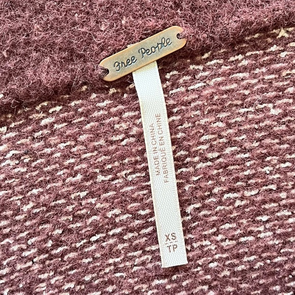 Free People Sweater Women’s XS San Vincente Funnel Neck Sweater Brown Slouchy - Picture 4 of 10